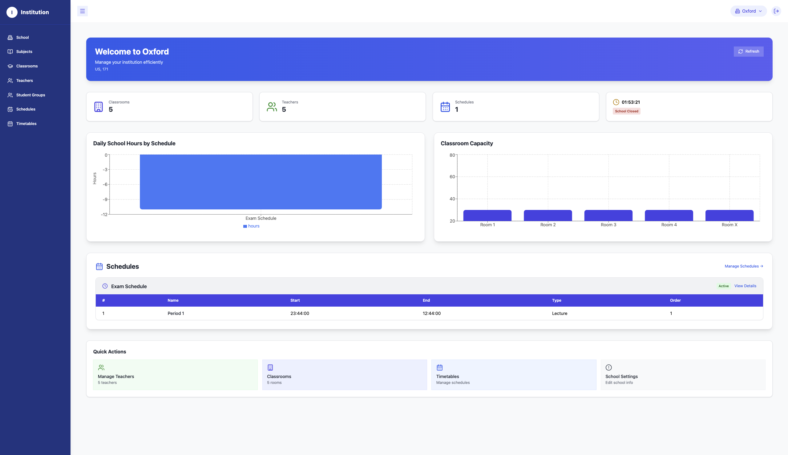 Institute Management System